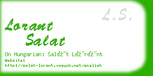lorant salat business card